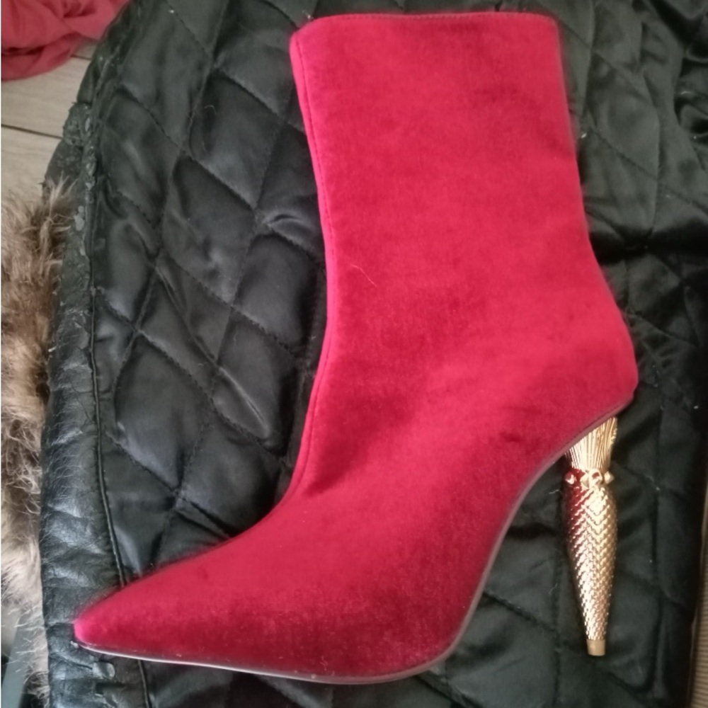 Christian Louboutin Red Heeled Boots with Stiletto